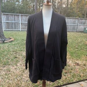 JoyLab Women's Black Ribbed Cardigan